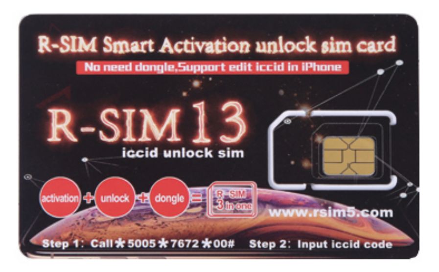R-SIM 13 egyszeri Aktiváló és Függetlenítő SIM kártya iPhone X/8/7/6/5/4-hez