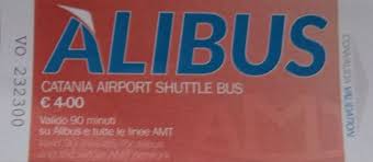 Catania reptéri busz (AliBus) jegy