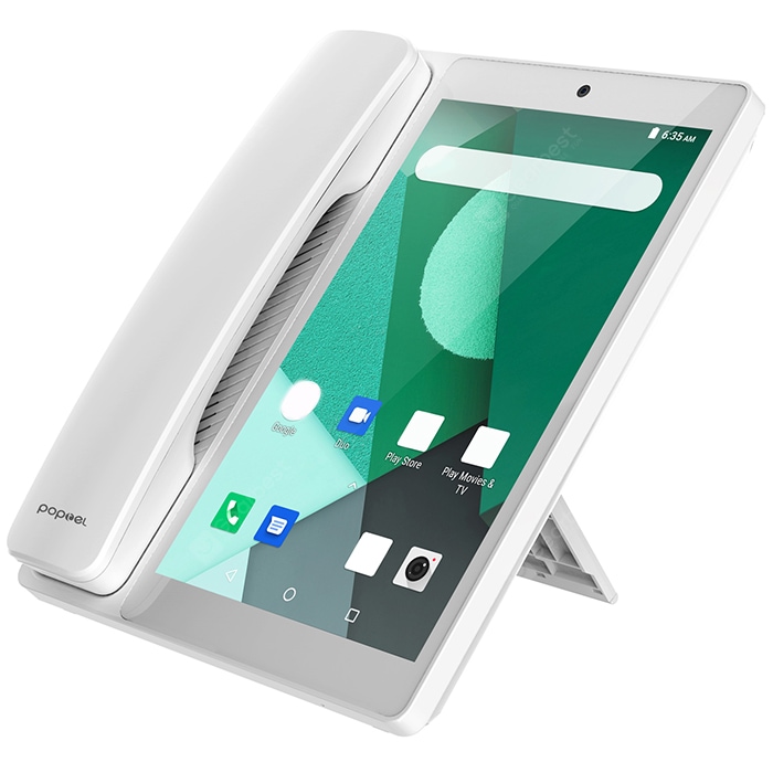 Poptel V9 Android 4G Videotelefon Tablet 8\" képernyővel és 2/16 GB memóriával, valamint Bluetooth telefonkagylóval otthonra, irodai alkalmazásra és IoT eszközök vezérlésére