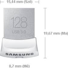 [MUF-128BB/EU] Samsung Fit USB 3.0 128 GB miniatűr Flash Meghajtó Pendrive (130 MB/s)