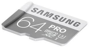 [MB-MG64EA/EU] Samsung Pro micro SDXC 64 GB-os (Class 10, UHS-I Grade U3, olvasás 90 MB/s, írás 80 MB/s) memóriakártya 4K UHD felvételekhez SD adapterrel