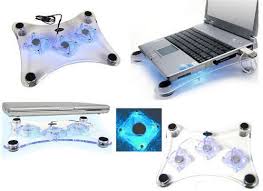 USB-s notebook/laptop hűtő/tartó pad (3 ventilátor, kék)